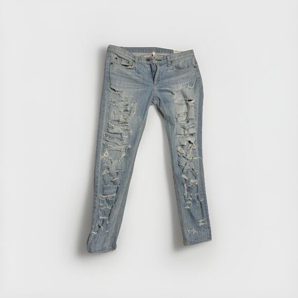 Rag & Bone Jean Thrasher Skinny Jeans Light Wash Size 30 Women’s Mid Rise Denim - Picture 1 of 10